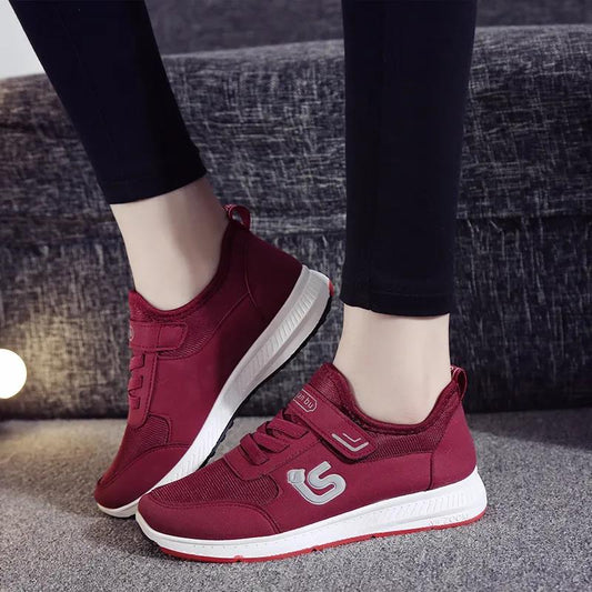 Non-slip Cotton Shoes Women's Winter Fleece Warm Cloth Shoes Thickened  High-top Cotton Boots