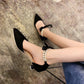 High Heels Female Stiletto Hollow Shoes Pointed Toe Spring and Summer All-match French Style Small High Heel Sandals Lace-up Single Shoes