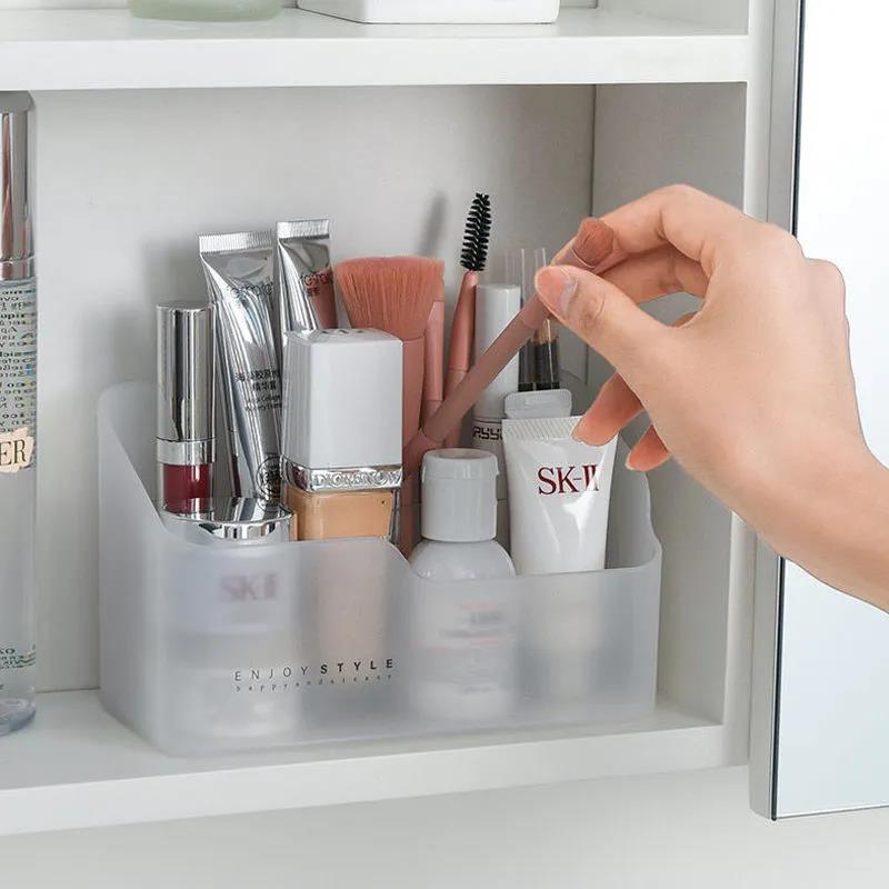 Mirror Cabinet Cosmetic Storage Box Simple Desktop Artifact Household Dressing Table Skin Care Products Perfume Finishing Rack