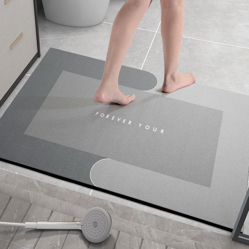 Diatom Mud Speed Dry Pad Bathroom Water Absorbing Anti-slip Pad Bathroom Entry Door Carpet Entry Mat Kitchen Foot Pad