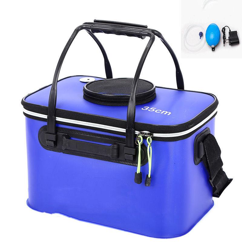 EVA Portable Fishing Bag Folding Thickened Live Fish Tank Water Tank Bucket Camping Fishing Tackle Fish Box Travel Fishing Tackle