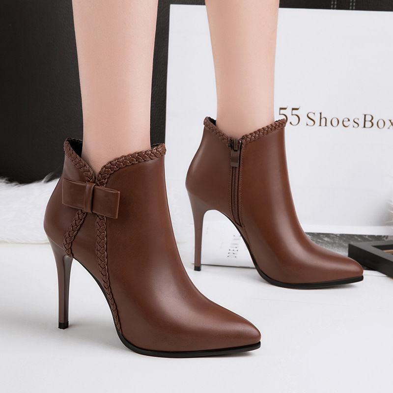 Autumn Winter Stiletto Thin High Heels Pointed Toe Sexy Martin Boots Ankle Women Boots Short Boot