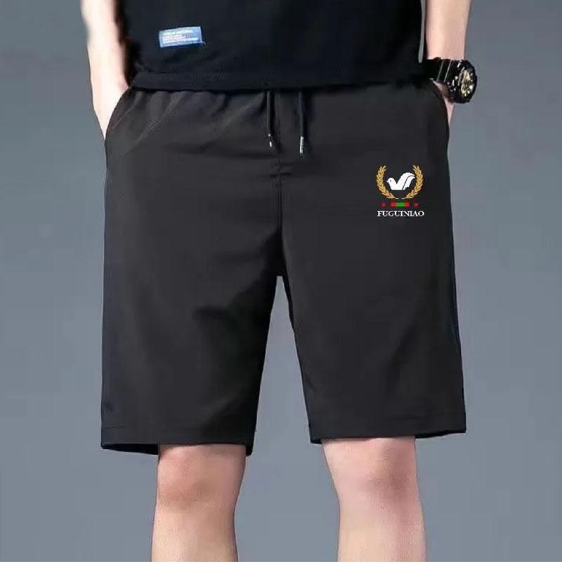 Men's Summer Breathable Loose Shorts Thin Casual Sports Large Size Five Pants Men's Ice Silk Comfortable Beach Pants