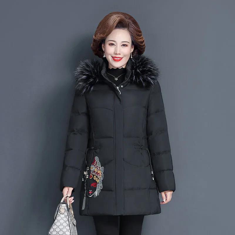 Middle-aged and Elderly Cotton-padded Jacket Women Short Middle-aged Women's Winter Jacket Mother Down Cotton-padded Jacket Padded Jacket