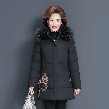 Middle-aged and Elderly Cotton-padded Jacket Women Short Middle-aged Women's Winter Jacket Mother Down Cotton-padded Jacket Padded Jacket