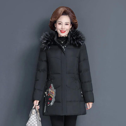 Middle-aged and Elderly Cotton-padded Jacket Women Short Middle-aged Women's Winter Jacket Mother Down Cotton-padded Jacket Padded Jacket
