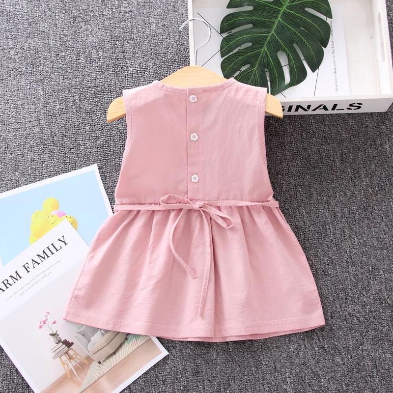 Girls' Cotton Skirt Summer Girls' Princess Skirt Children's Sleeveless Dress Baby Summer 1-4 Years Old