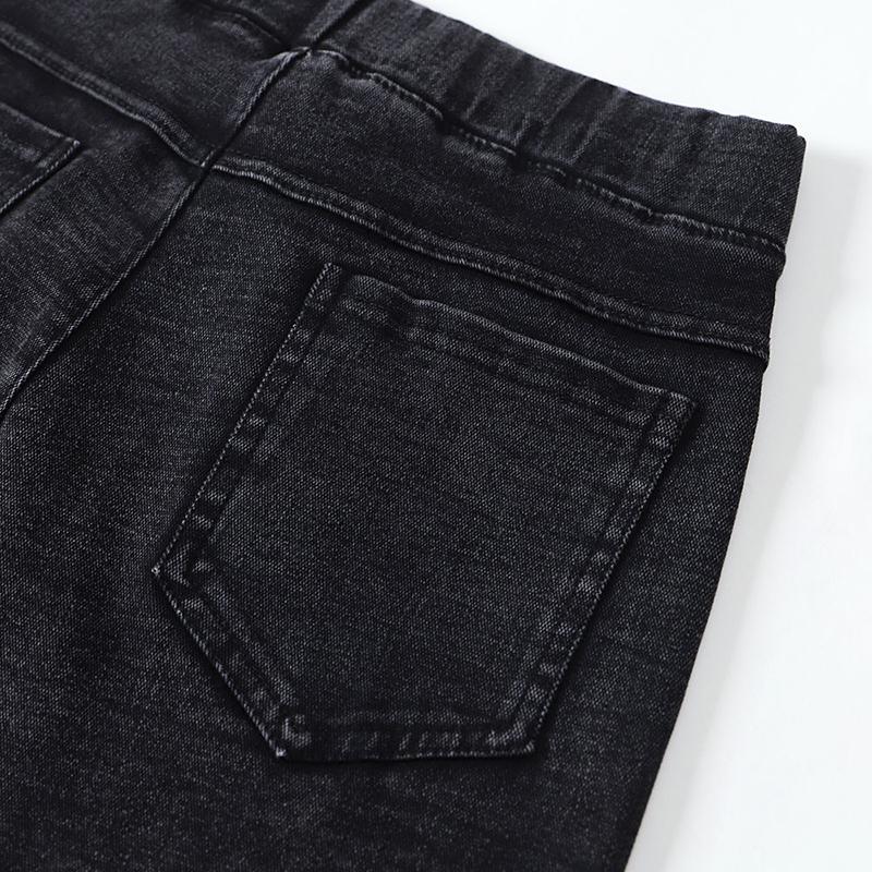 WTEMPO Women's Jeans Large Size Tight Elasticity Small Feet Pencil Pants Was Thin and High Waist Elastic Denim Leggings