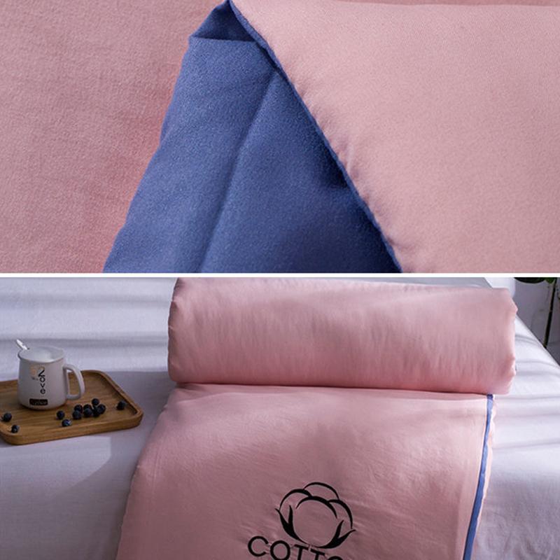 Summer Soft Washed Cotton Skin-friendly Down Velvet Quilt Machine Wash Single Double Air-conditioned Quilt Student Spring and Autumn Quilt