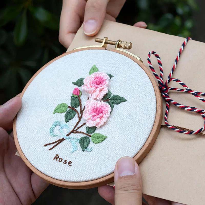 Embroidery Diy Beginner Self-embroider Making Children's Embroidery Gift Novice Ribbon Embroidery