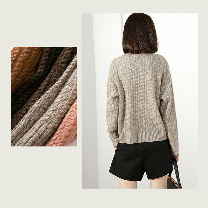 Winter Women Sweaters Pullovers Long Sleeve Turtleneck Knitting Sweater Loose Pullover Ladies Fall Sweater Solid Oversize Jumpers Thick Warm Tops