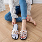 Slippers Women Summer Outing Fashion Gold Chain Sandals and Slippers Outer Wear Western Style Thick Soles