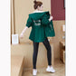 Spring Hooded Windbreaker Coat Women's Mid-length Waist Tightening Korean Style All-match Loose Thin Coat Jacket