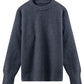 Large Size Sweater Women Korean Version Loose Solid Color Round Neck Pullover Long Sleeve Sweater Top Ins