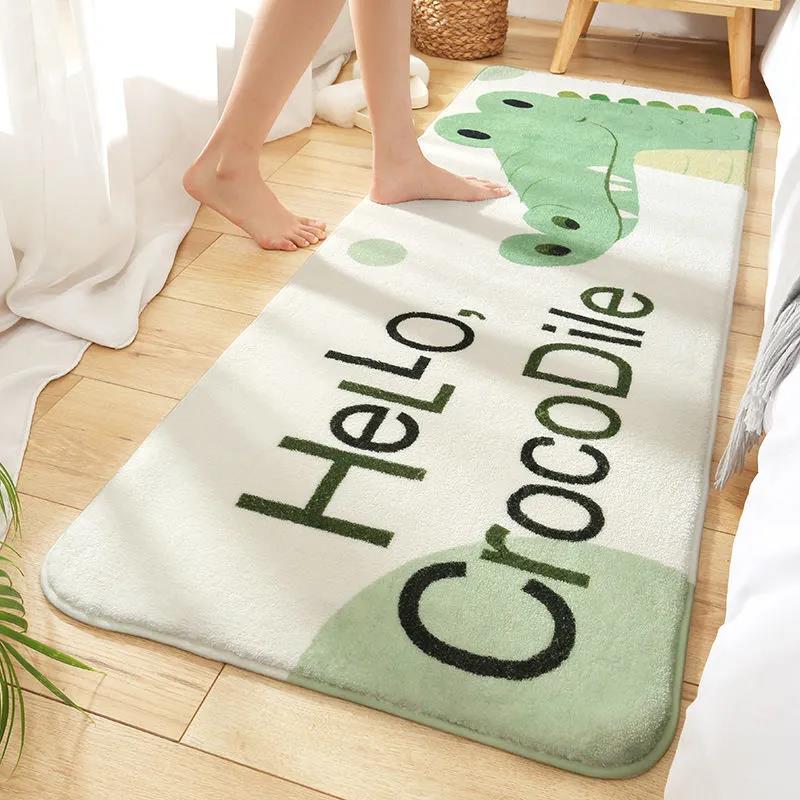 Imitation Cashmere Carpet Bedroom Bedside Blanket Short-haired Cartoon Pattern Cushion Sleeping and Sitting Household Carpet