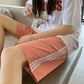 Women's Summer Sports Shorts Personality Striped BF Lazy Style Student Casual High-waisted Short Pants Running Loose Five-point Pants