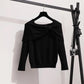 Women's Fall/winter Suit Women's Age-reducing Knit Sweater Sweater and Plaid DressTwo-piece Suit