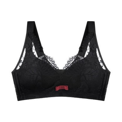 B C D Women's 3D Mask Cup Underwear No Rims Comfortable Full Cup for Big Breasts Female Sexy Lace Mesh Adjustable Brassiere Soft Thin Pad Top Bra