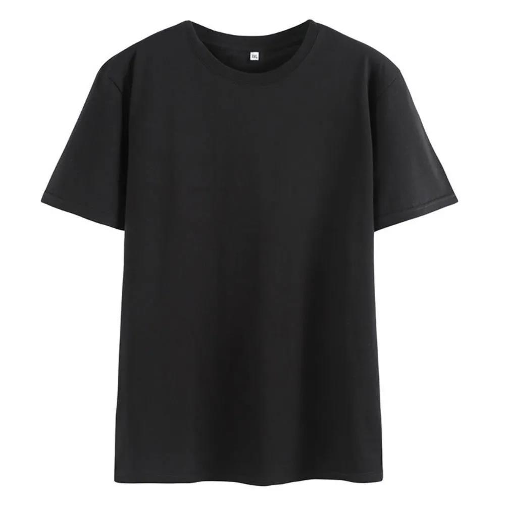 Thickened Pure Cotton Solid Color Short-sleeved Bottoming Shirt White T-shirt with Pure White Combed Cotton T-shirt for Men and Women