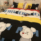 Modern Minimalist Cotton Striped Bed Sheet Quilt Cover Single Double Bed Bedding Four-piece Set