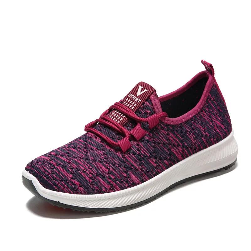 Non-Slip Casual Shoes Spring and Autumn Cloth Shoes Women's Breathable Sports Running Shoes