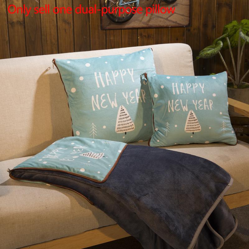 Coral Velvet Throw Pillow Dual-purpose Throw Pillow Variable Quilt Home Sofa Pillow Car Warm Artifact