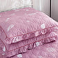 Pillowcase A Pair of Cotton Thickened Double Pillowcase Simple Printing Zipper Pillowcase