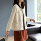 Temperament Xiaoxiangfeng Imitation Mink Short Coat Women's Spring and Autumn Casual Knitted Cardigan Top