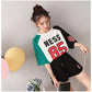 Two-piece Sportswear Suit Women's Summer Suit Round Neck Short-sleeved Top Loose Shorts Summer Ladies Suit Sweet and Cute