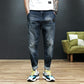 Spring and Autumn Men's Denim Harem Pants Fashion Cropped Pants Loose Large Size Stretch Casual Wear