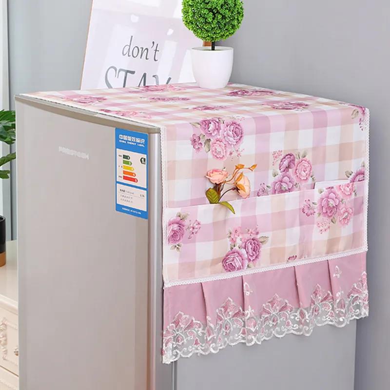 Refrigerator Cover Washing Machine Cover Universal Household Appliance Cover Towel Dustproof Refrigerator Cover Curtain