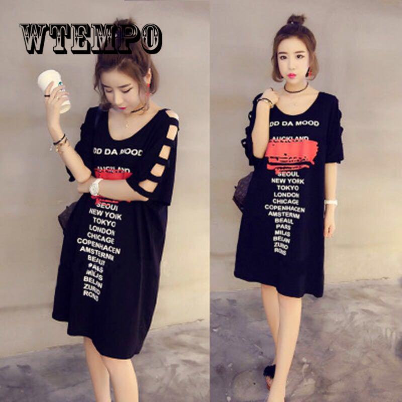 Summer T Shirt Dress Women Vintage Casual Sexy Bodycon Party Wrap  Boho Black Dresses Plus Size