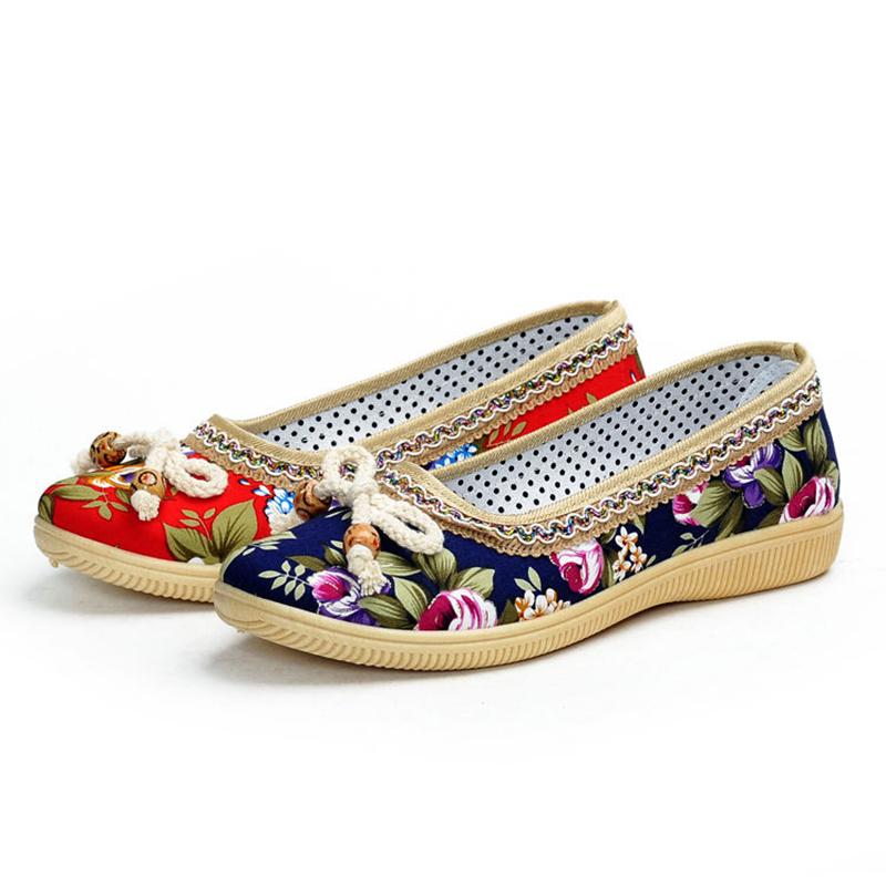 Breathable Lazy Shoes Mother Shoes Fashion Cloth Shoes Old Beijing Flat Shoes Soft Shoes Driving Shoes