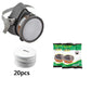 Gas mask spray paint chemical activated carbon mask anti-odor dustproof industrial safety gas mask