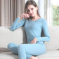 Autumn Clothes Women's Cotton Thin Section Pure Cotton Sweater Slim Base Thermal Underwear Suit Winter