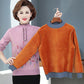Autumn and Winter Thickened Velvet Sweater Knitted Long-sleeved Bottoming Shirt Middle-aged Pullover Casual Sweater