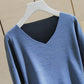 Winter Loose Long-sleeved V-neck Sweater Women Warm Sexy Sweatshirts Bottoming Shirt Women