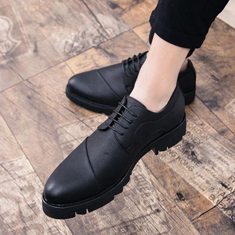 Leather Men Wedding Party Dress Shoes Slip On Pointed Toe Tassel Loafer Male Footwear