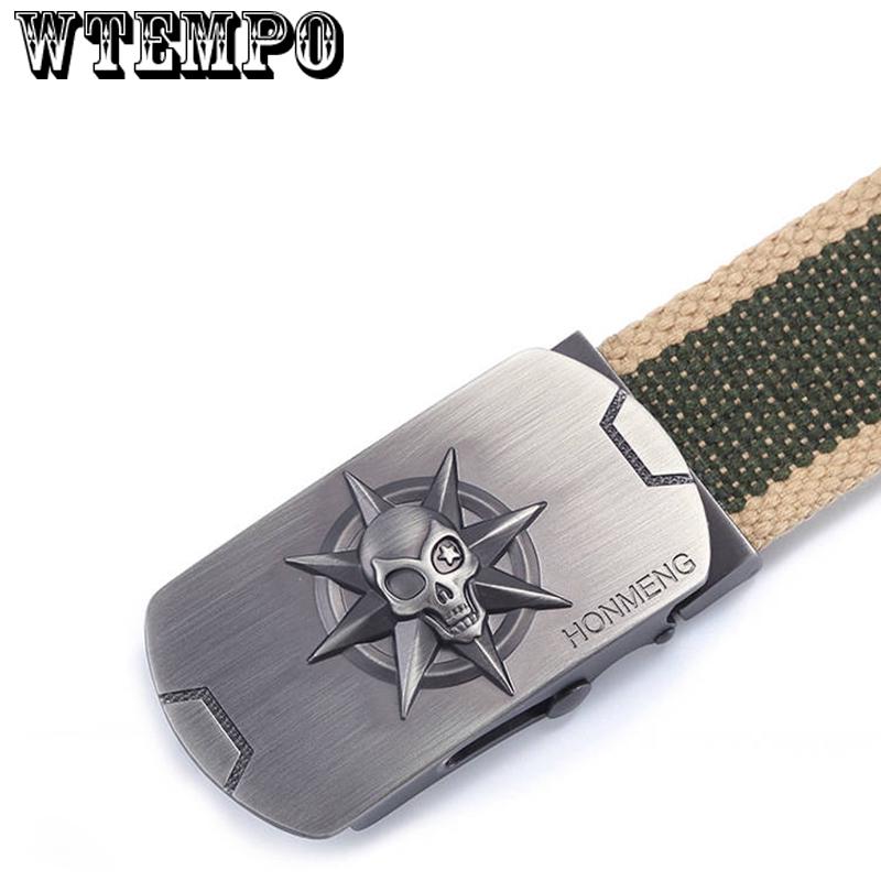 High Quality Canvas Belt Men And Women Jeans Belt Casual Strap Colors Long Metal Buckle Belts