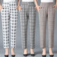 Women's Pants Spring and Summer Elastic Casual Pants Large Size Loose Breathable Pants Elastic High Waist Straight Pants