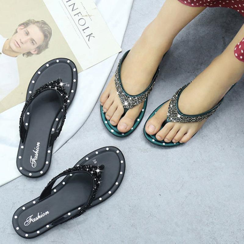 Flip-flops Sandals Women's Spring and Summer Wear Personality Fashion All-match Home Slippers Non-slip Deodorant