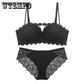 Brand New Sexy Women Bra Set Lace Hollow Out Panty Underwear Set Red Black Beige Brief Sets