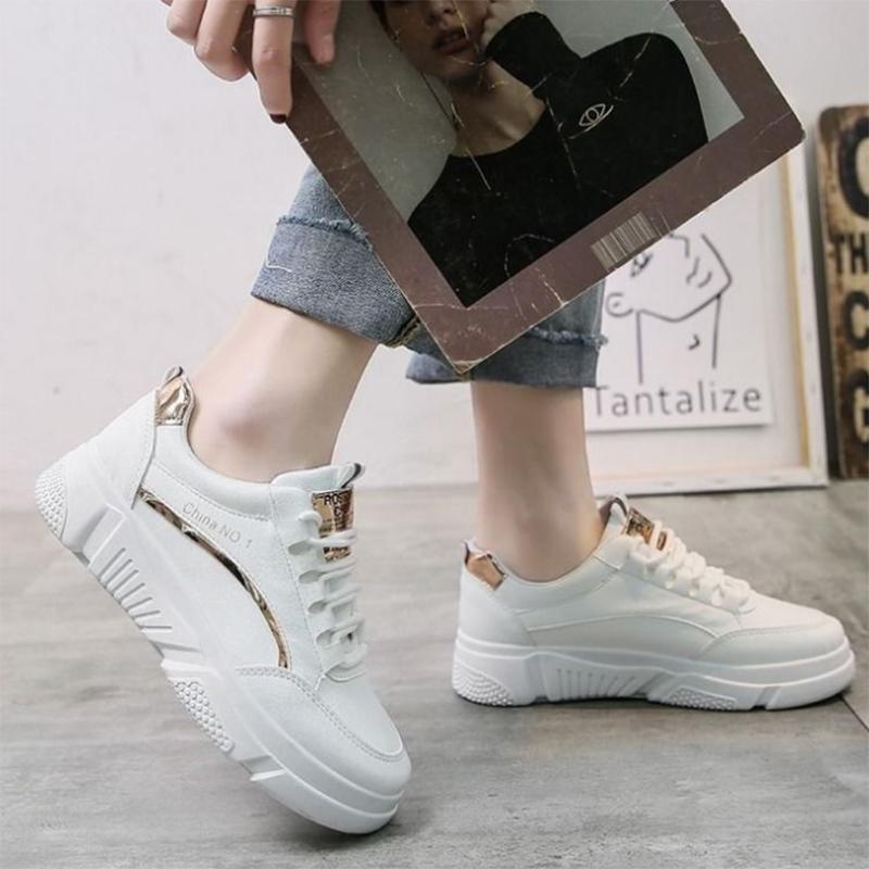 Korean Version of The Female Student Clearance Sports Shoes All-match Fashion Platform Shoes Military Training Running Shoes