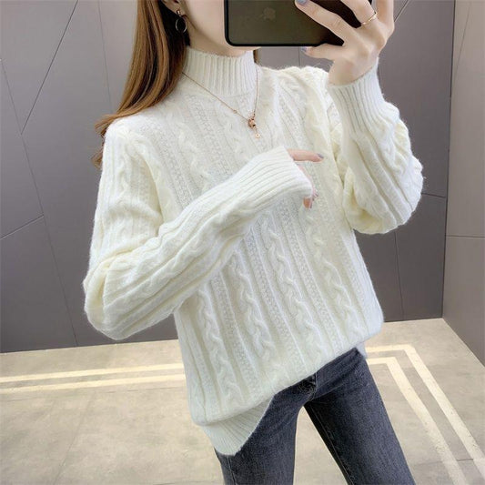 Sweaters Women Turtleneck Pullovers Female Knitted Oversize Sweater Long Sleeve Autumn Winter Bottoming Tops Basic Office