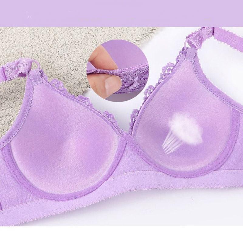 Ladies Underwear Lace Beautiful Back No Steel Rings Gathering and Receiving Side Milk Breathable Skin-Friendly Comfortable Bra