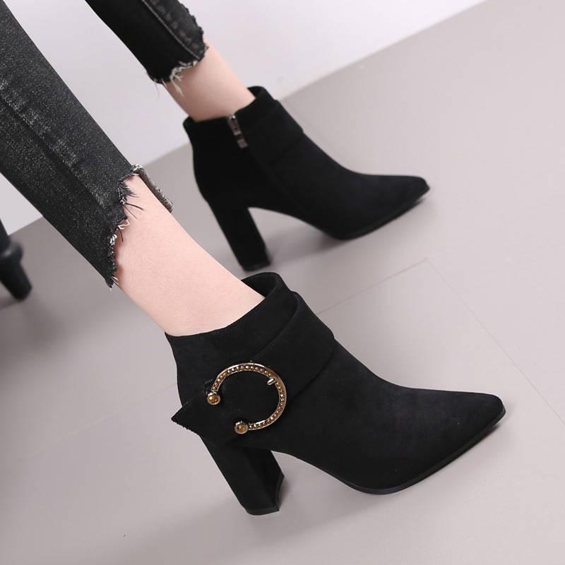 Women Boots Thin Heel Ankle Boots For Women Fashion High Heel Casual Women Shoes