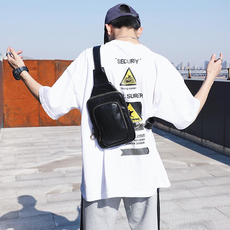 Chest Bag Men's Waterproof Multi-layer Zipper Solid Color Messenger Bag Outdoor Sports Shoulder Bag