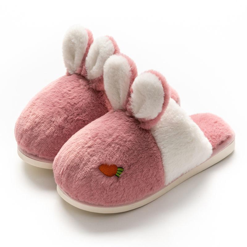 Autumn and Winter Pure Cotton Slippers Indoor Non-slip Soft-soled Shoes Warm Simple Plush Cotton Shoes