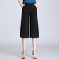 Summer Thin Cropped High-waisted Wide-leg Pants Loose and Thin Plus Size Casual Pants Women