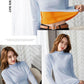 Winter Half High Neck Warm Ladies Bottoming Shirt Plus Velvet Padded Inner Long-sleeved T-shirt Top